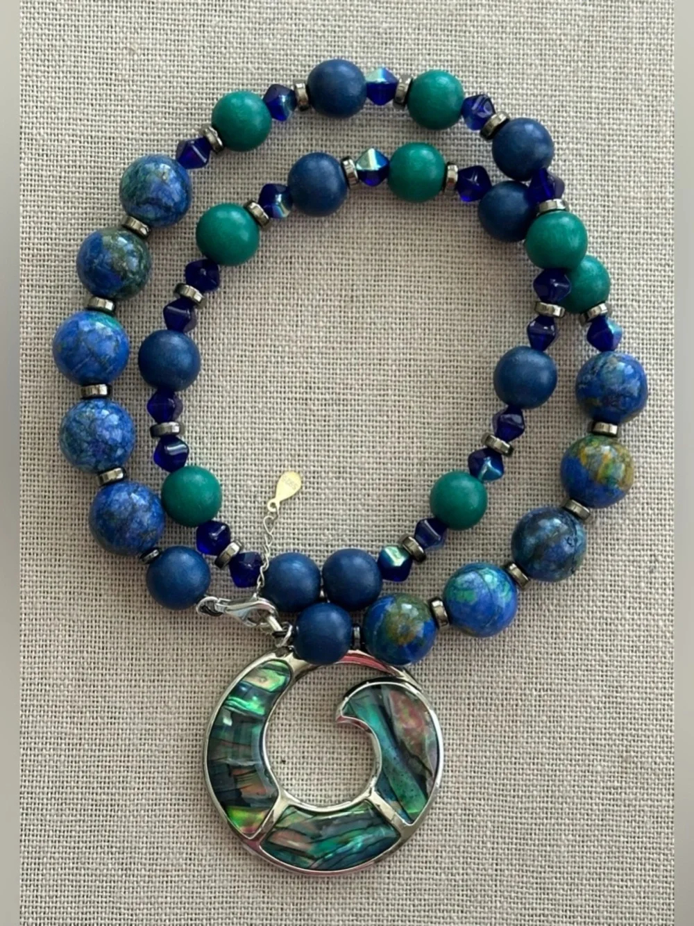 22 inch Abalone Shell bead necklace NWOT - Picture 5 of 15